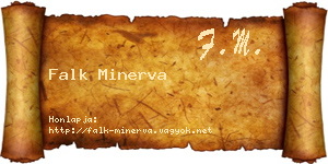 Falk Minerva névjegykártya